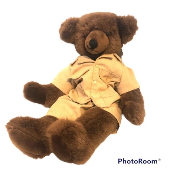 Vintage Applause Plush Teddy Bear Rare 88 Safari Brown 19” Stuffed Animal Toy - Picture 1 of 10